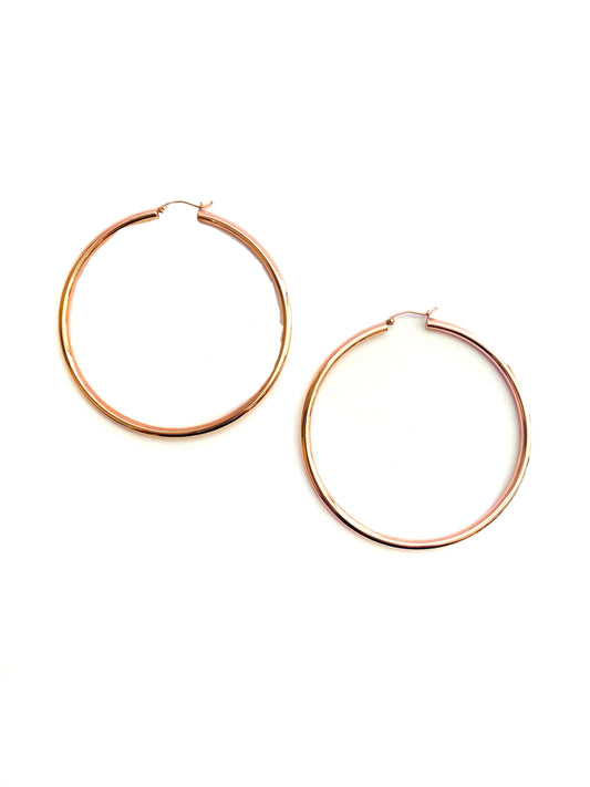 Rose Gold Hoop Earrings