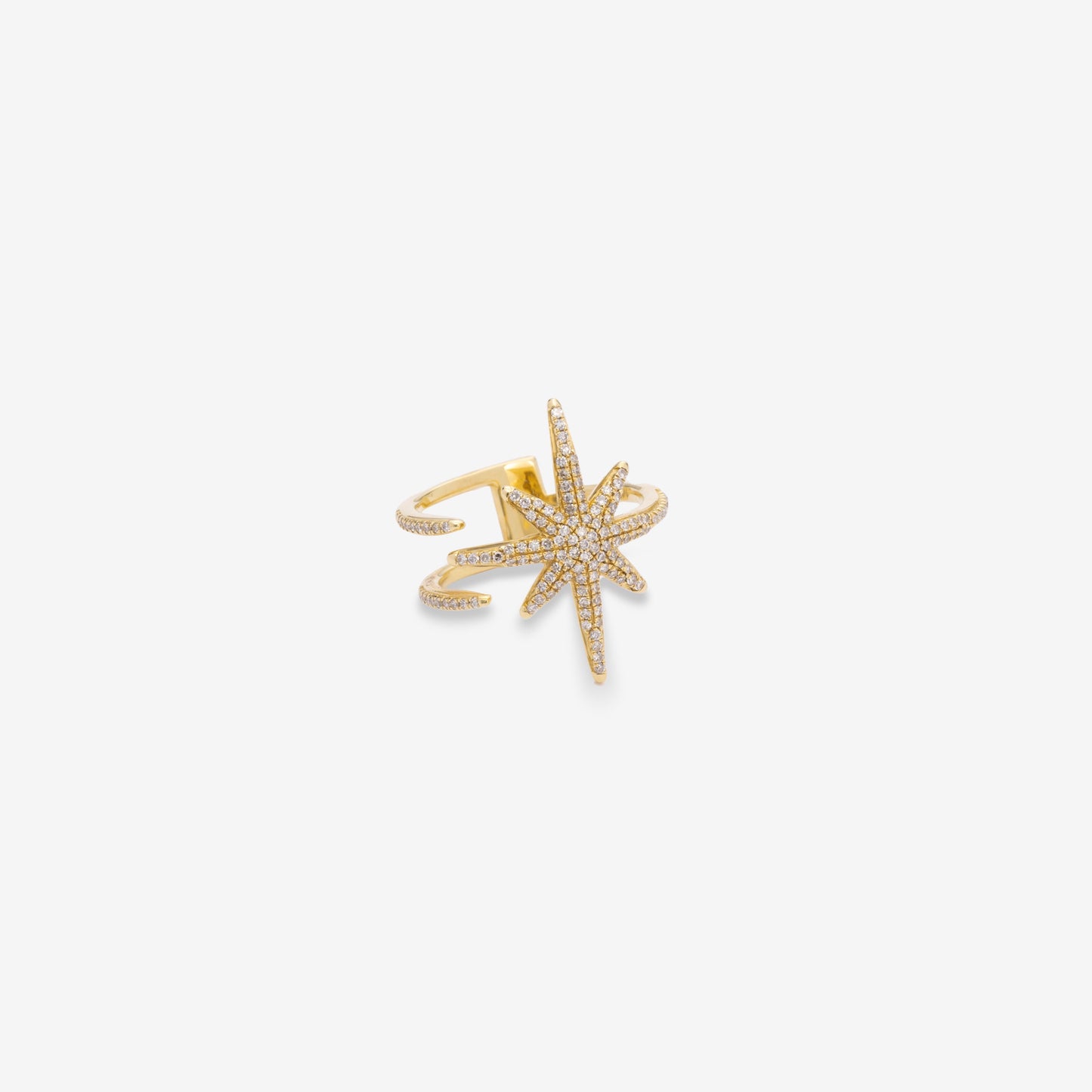 Diamond & Gold Star Ring