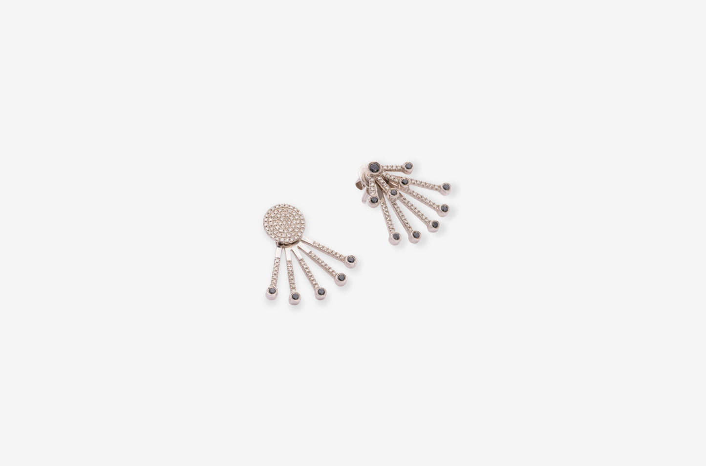 Diamond & White Gold Design Stud Earrings