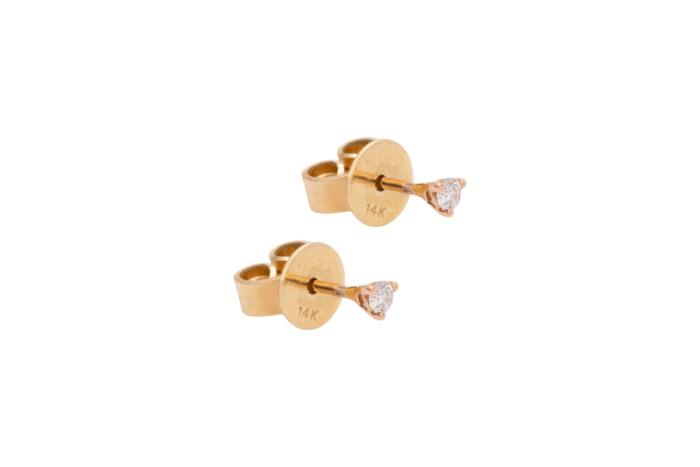 Diamond & Rose Gold Stud Earrings