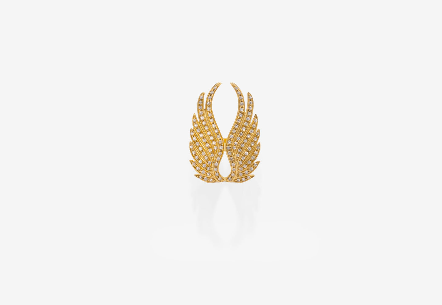 Diamond & Gold Wing Ring