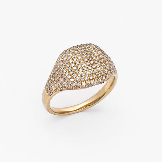 Diamond & Gold Pave Pinky Ring