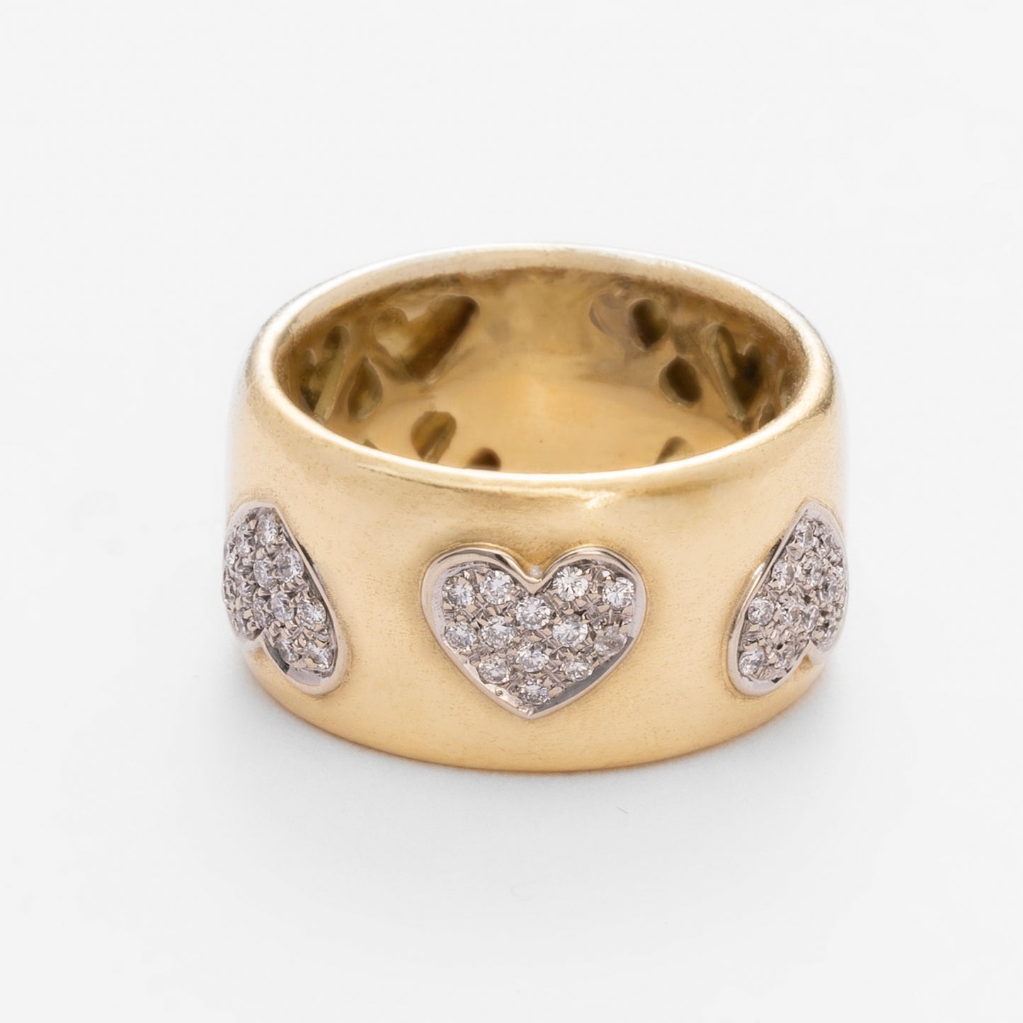 Gold & Diamond Heart Ring