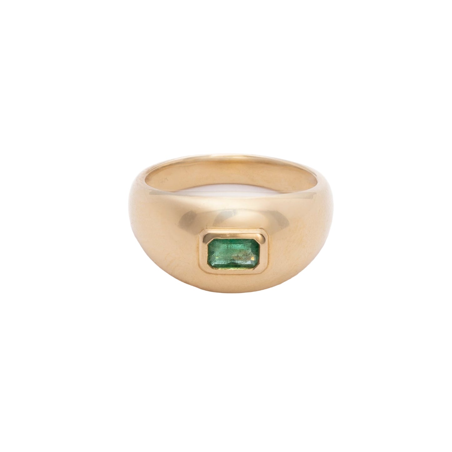 DOME GOLD & EMERALD RING