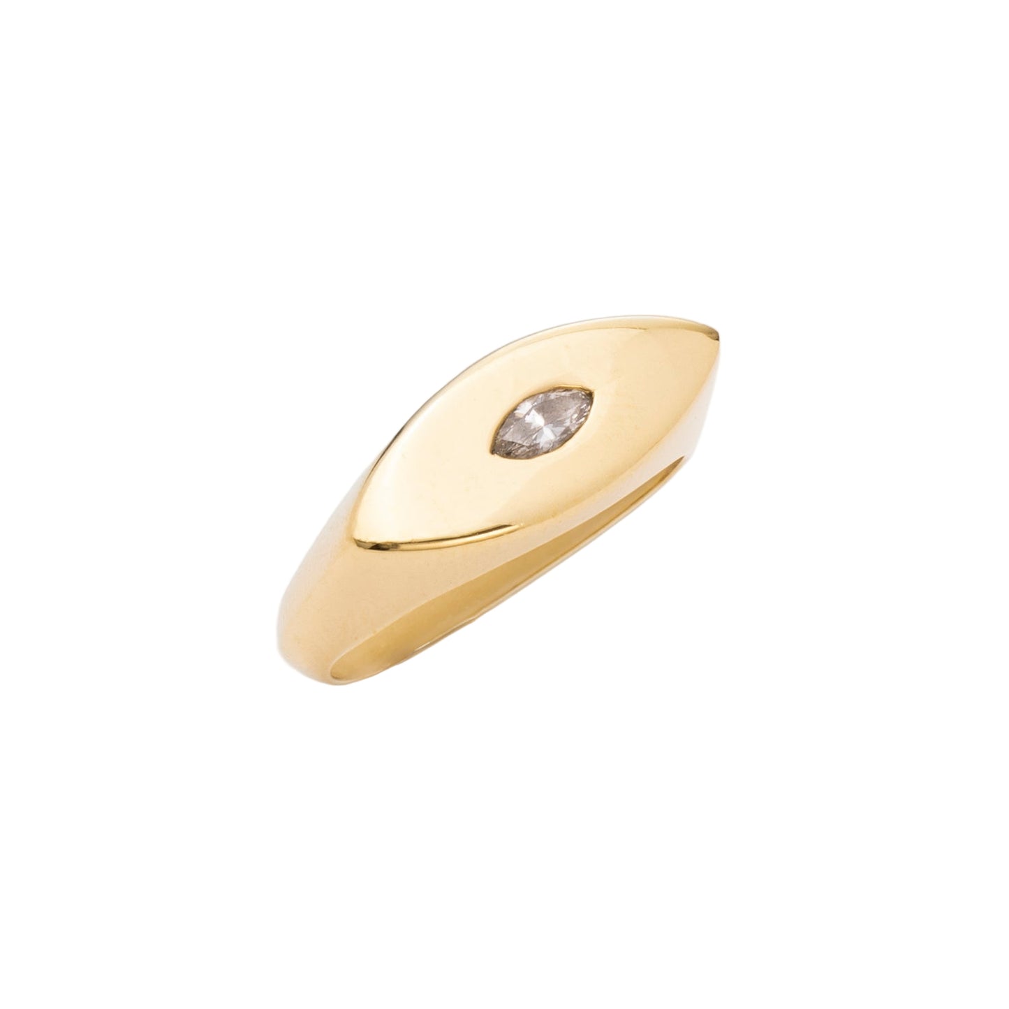 Gold & Diamond Evil Eye Ring