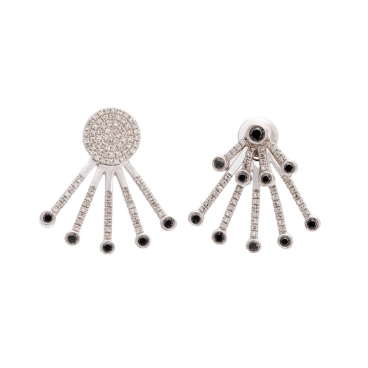 Diamond & White Gold Design Stud Earrings