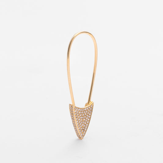 Diamond & Gold Pin Earring