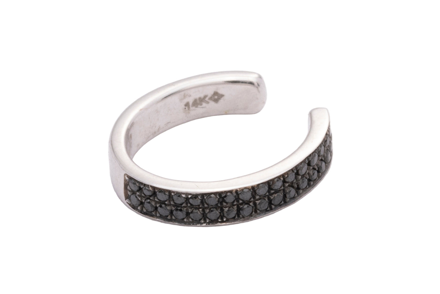 Black Diamond & White Gold Ear Cuff
