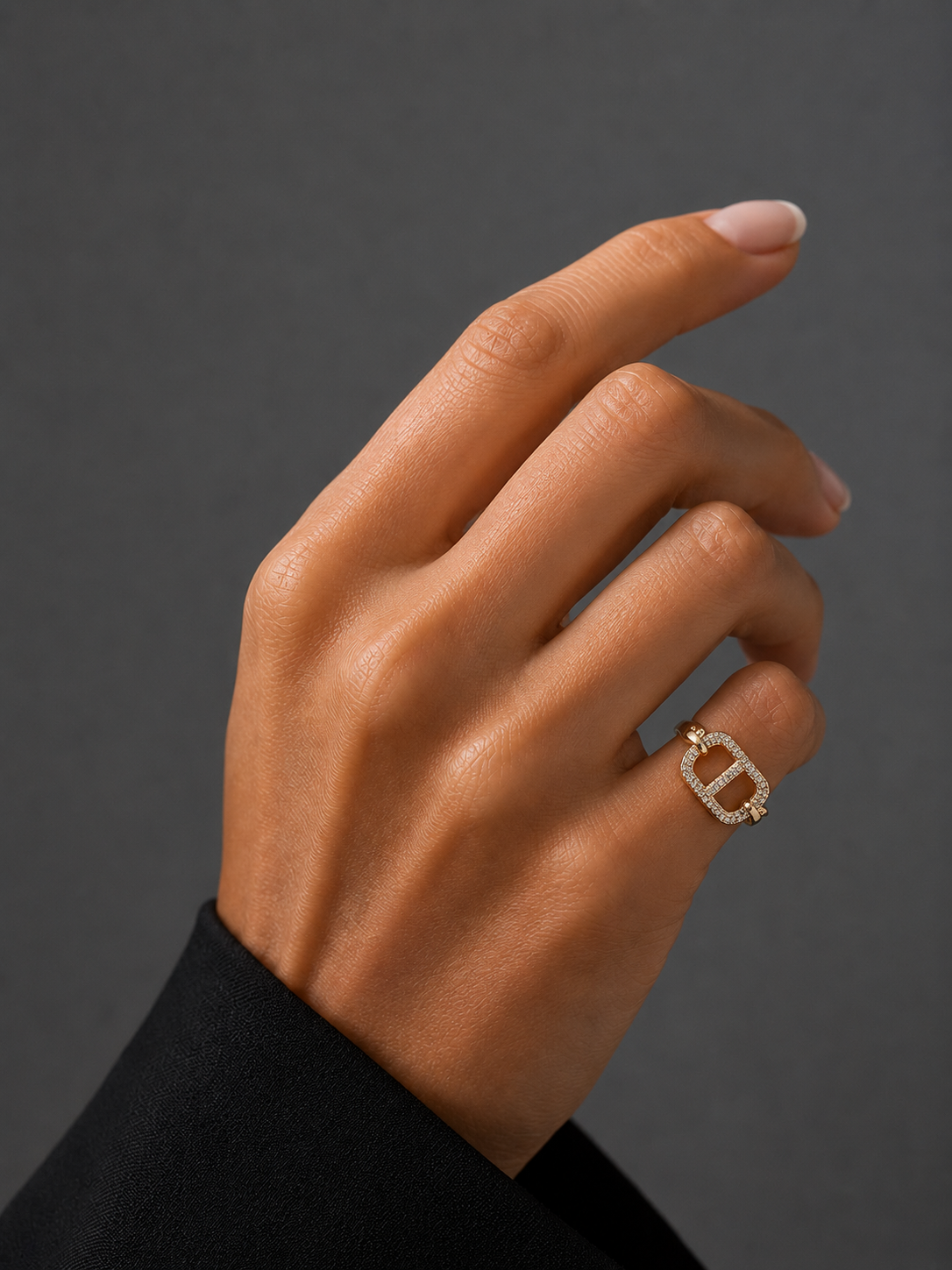 Diamond & Gold Anchor Ring