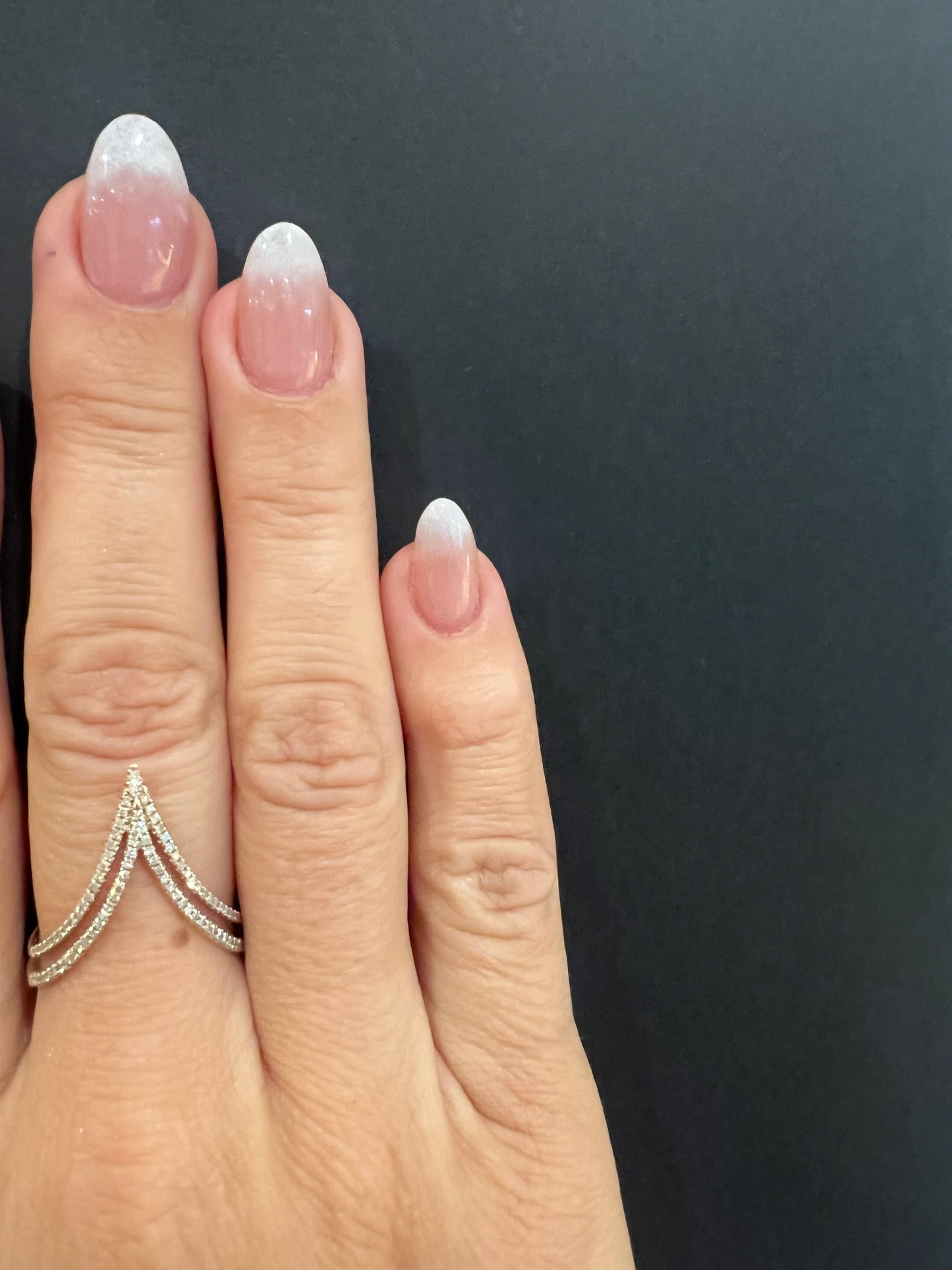 Diamond & Gold V Ring