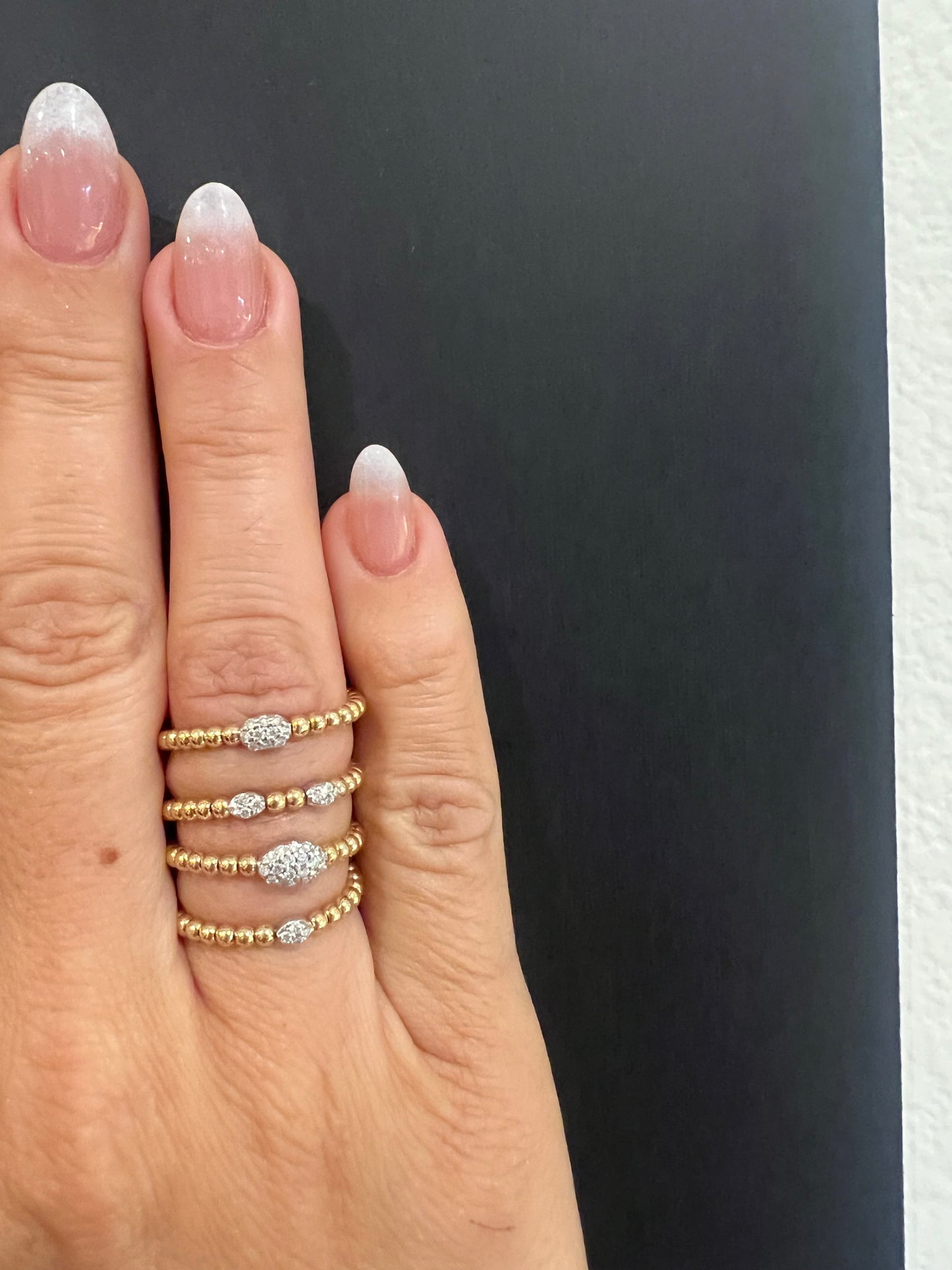 Gold & Diamond Coil Ring