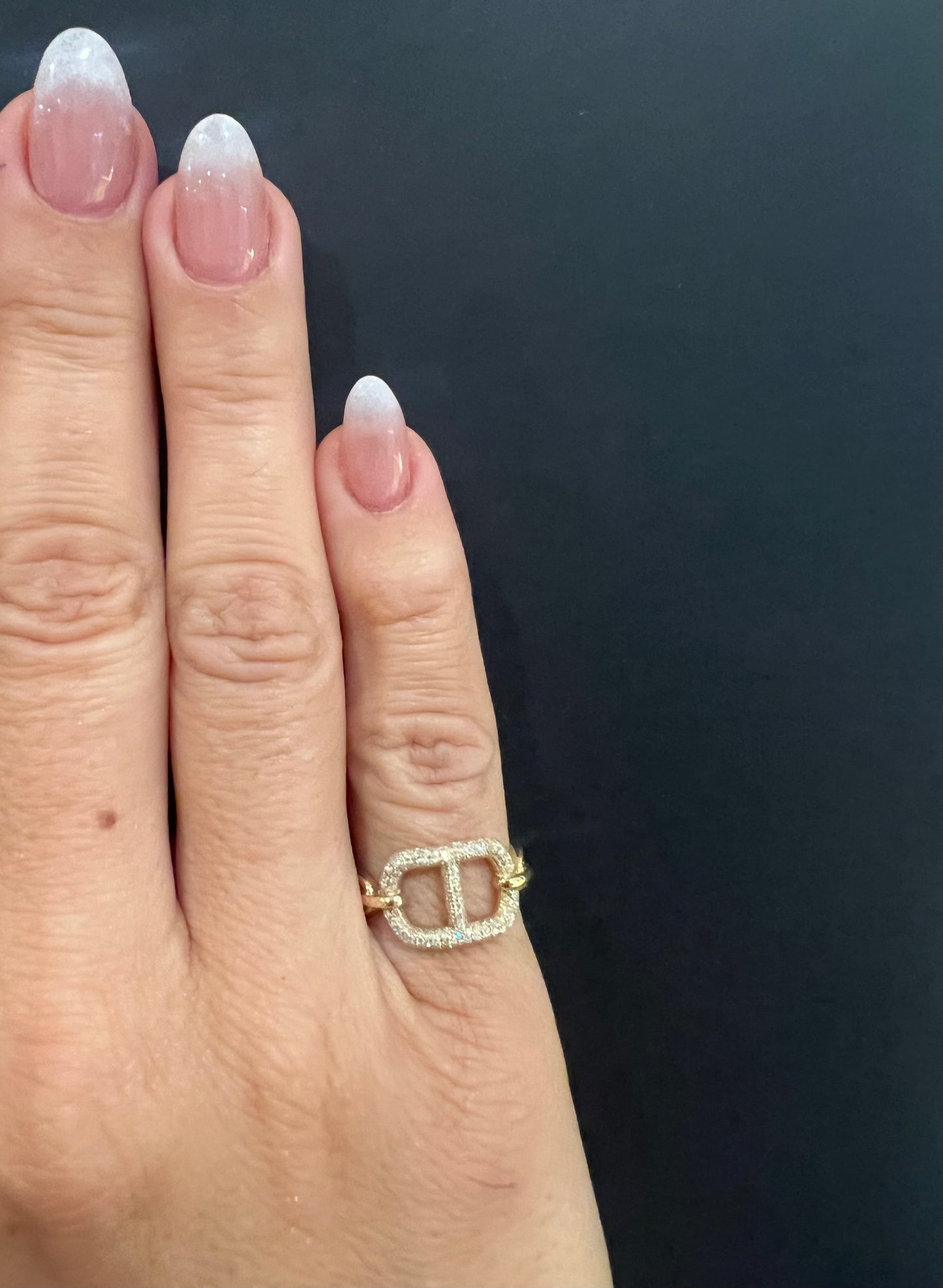Diamond & Gold Anchor Ring