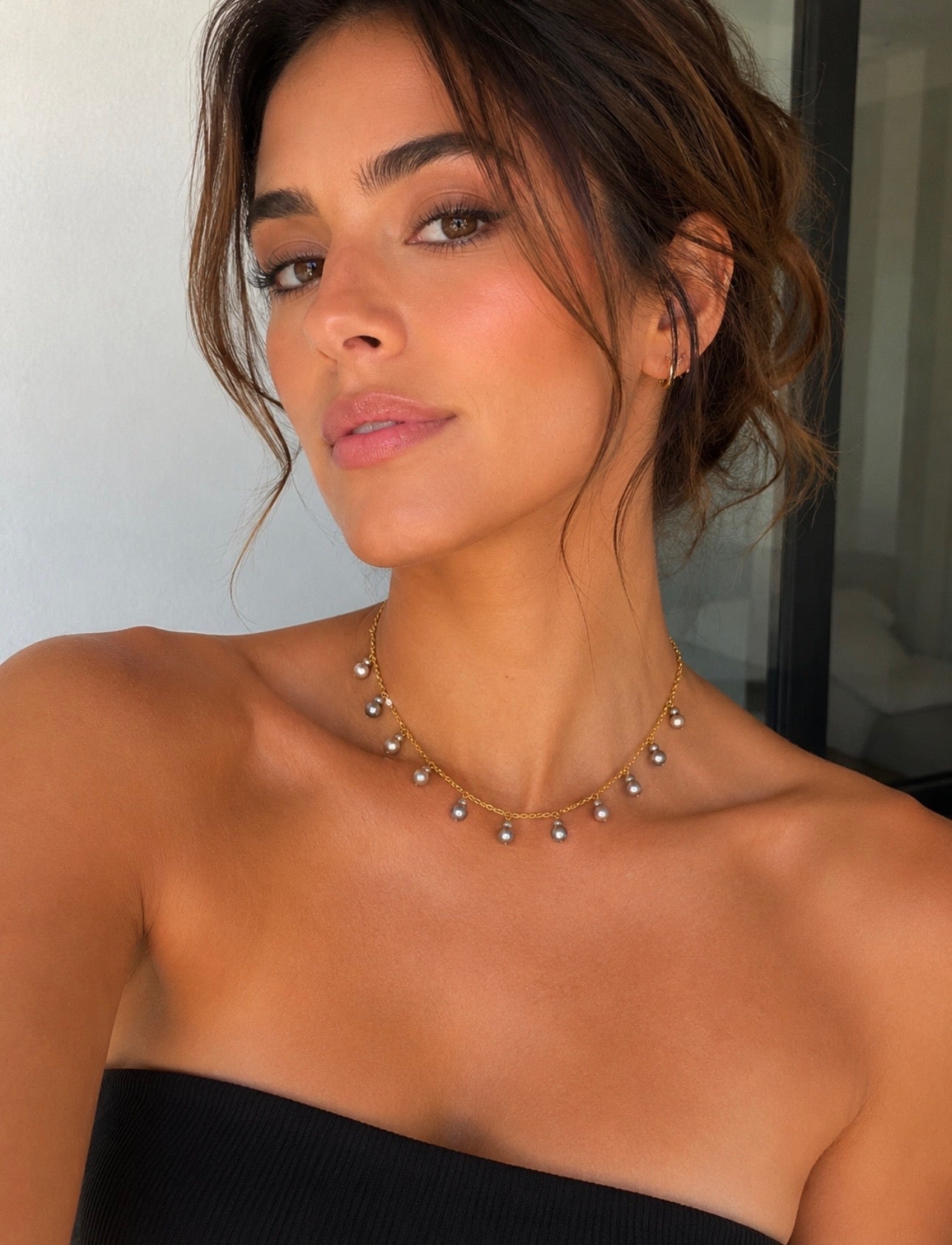 Moon Drops Pearl Necklace