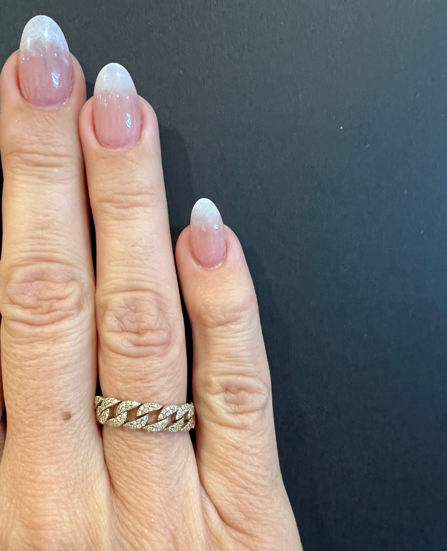 Diamond & Gold Cuban Ring