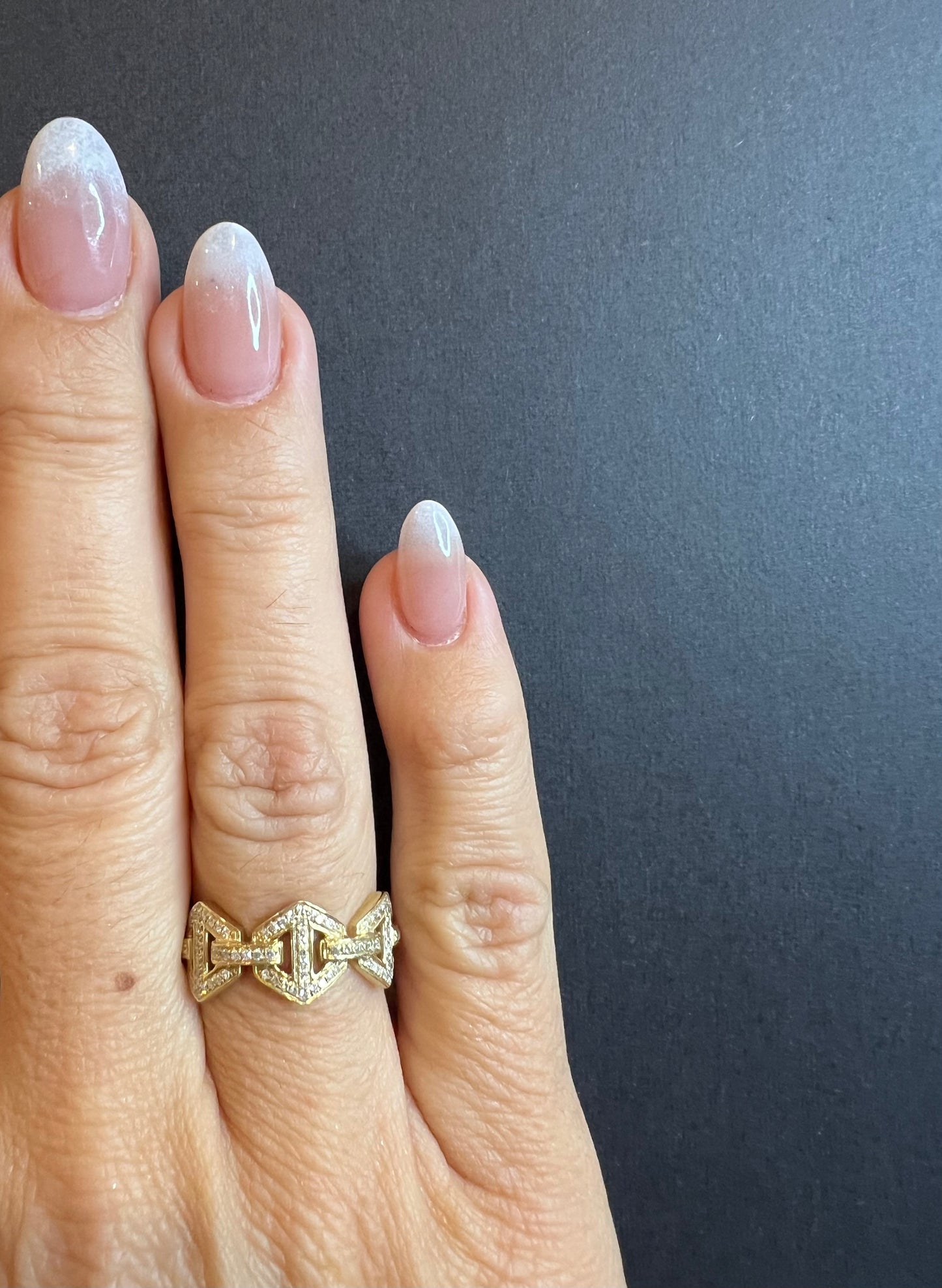 Gold & Diamond Chain Ring