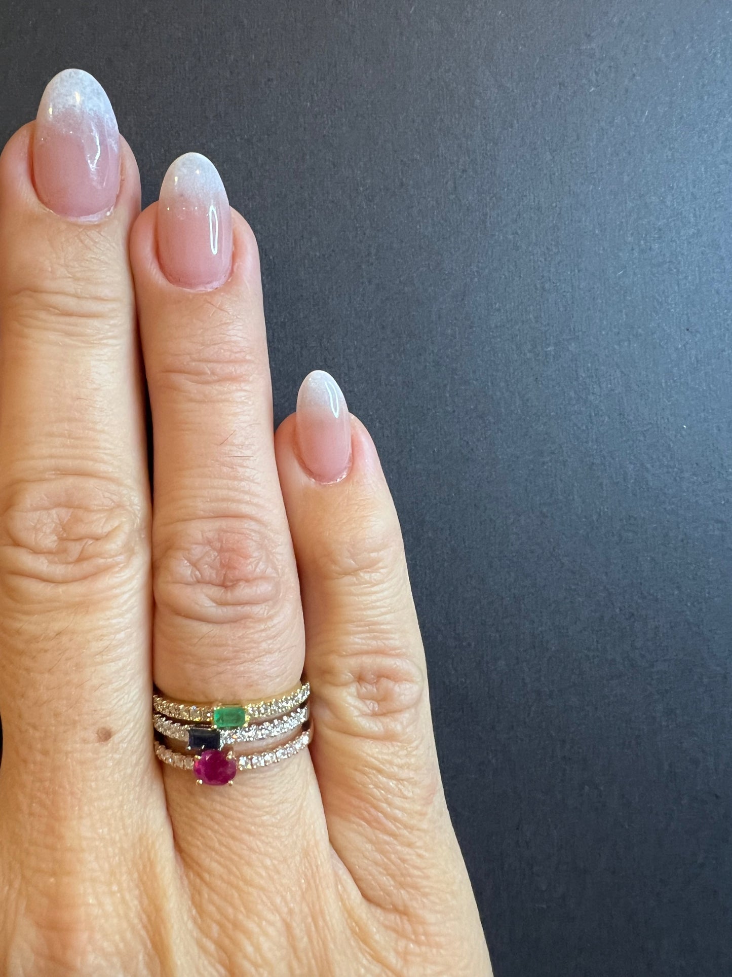 Diamond, Ruby & Rose Gold Ring