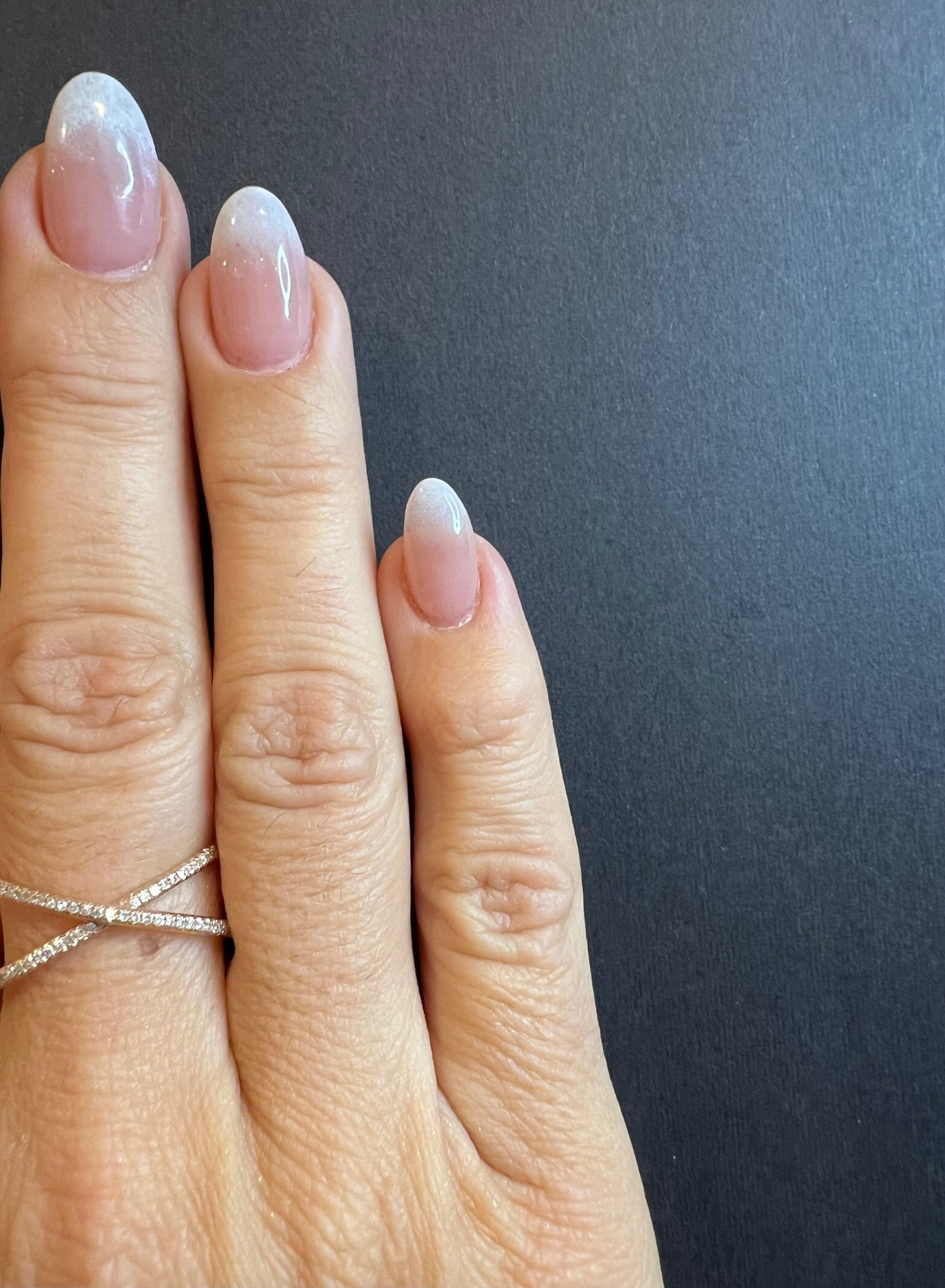 Diamond & Rose Gold Criss Cross Ring
