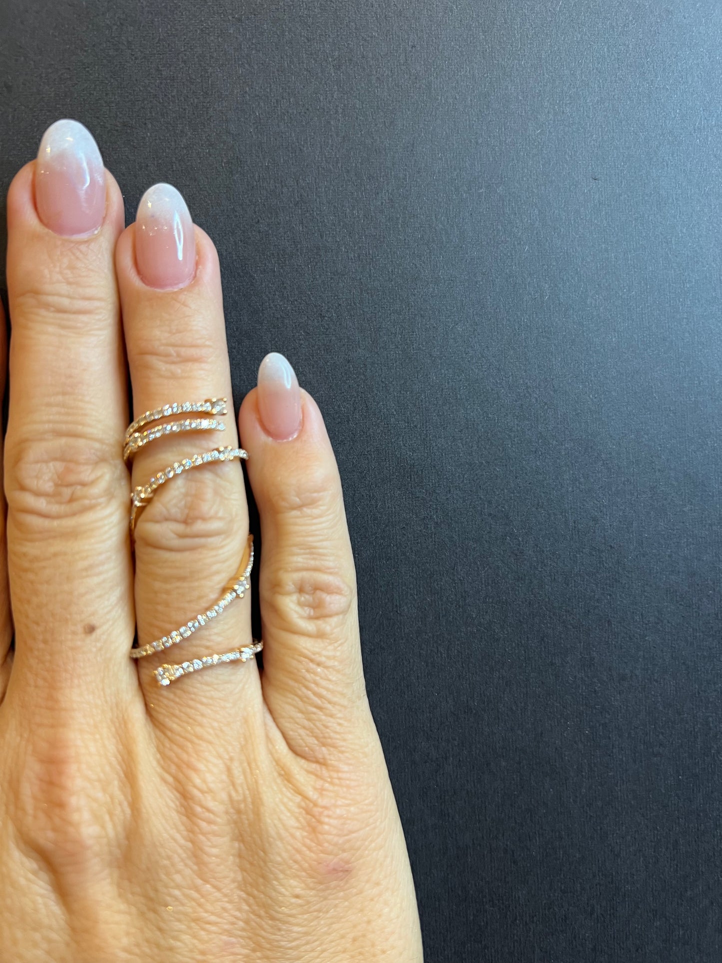 Diamond & Rose Gold Flexible Ring
