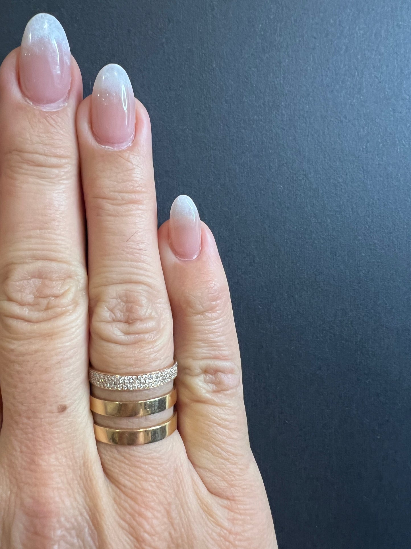 Diamond & Rose Gold Band Ring