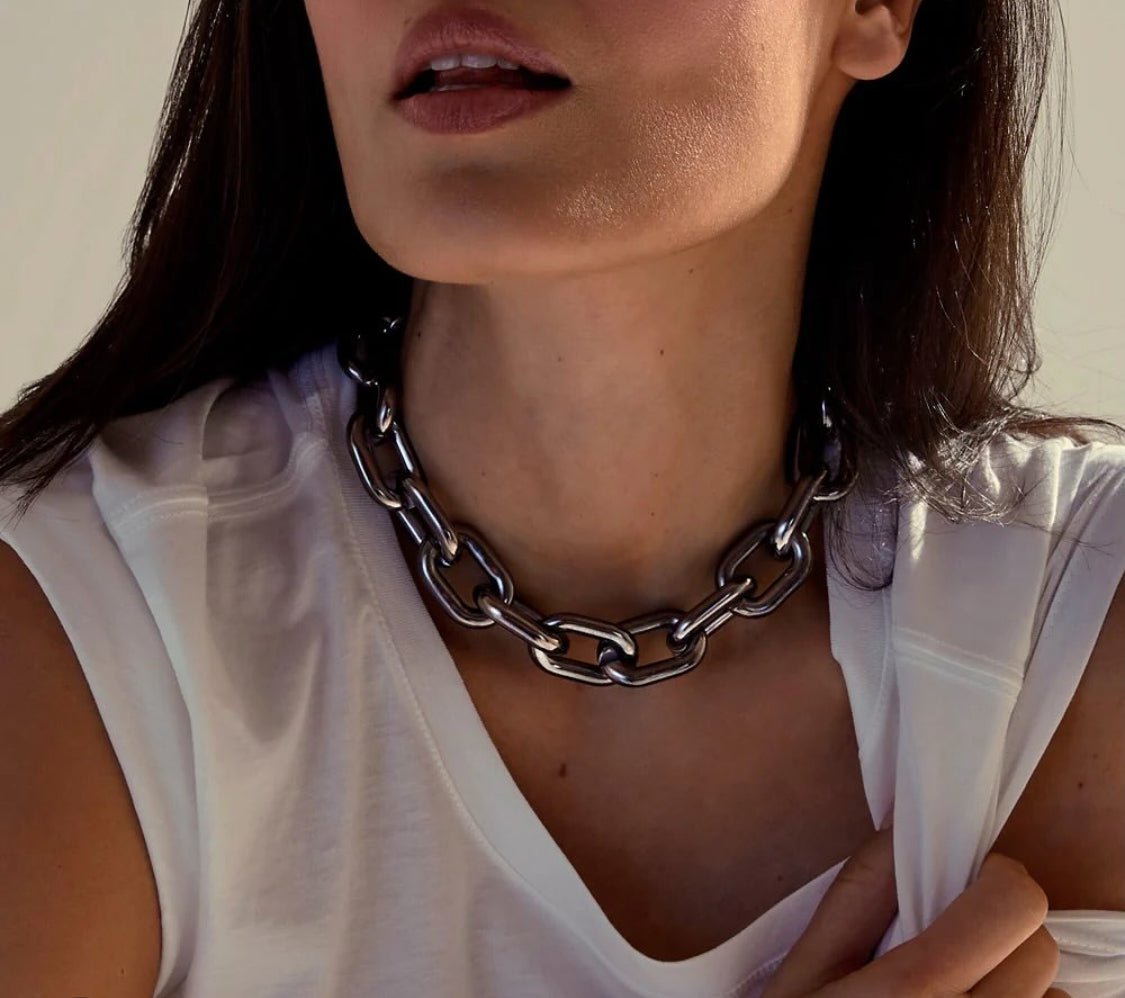 Black Rhodium Cuban Necklace