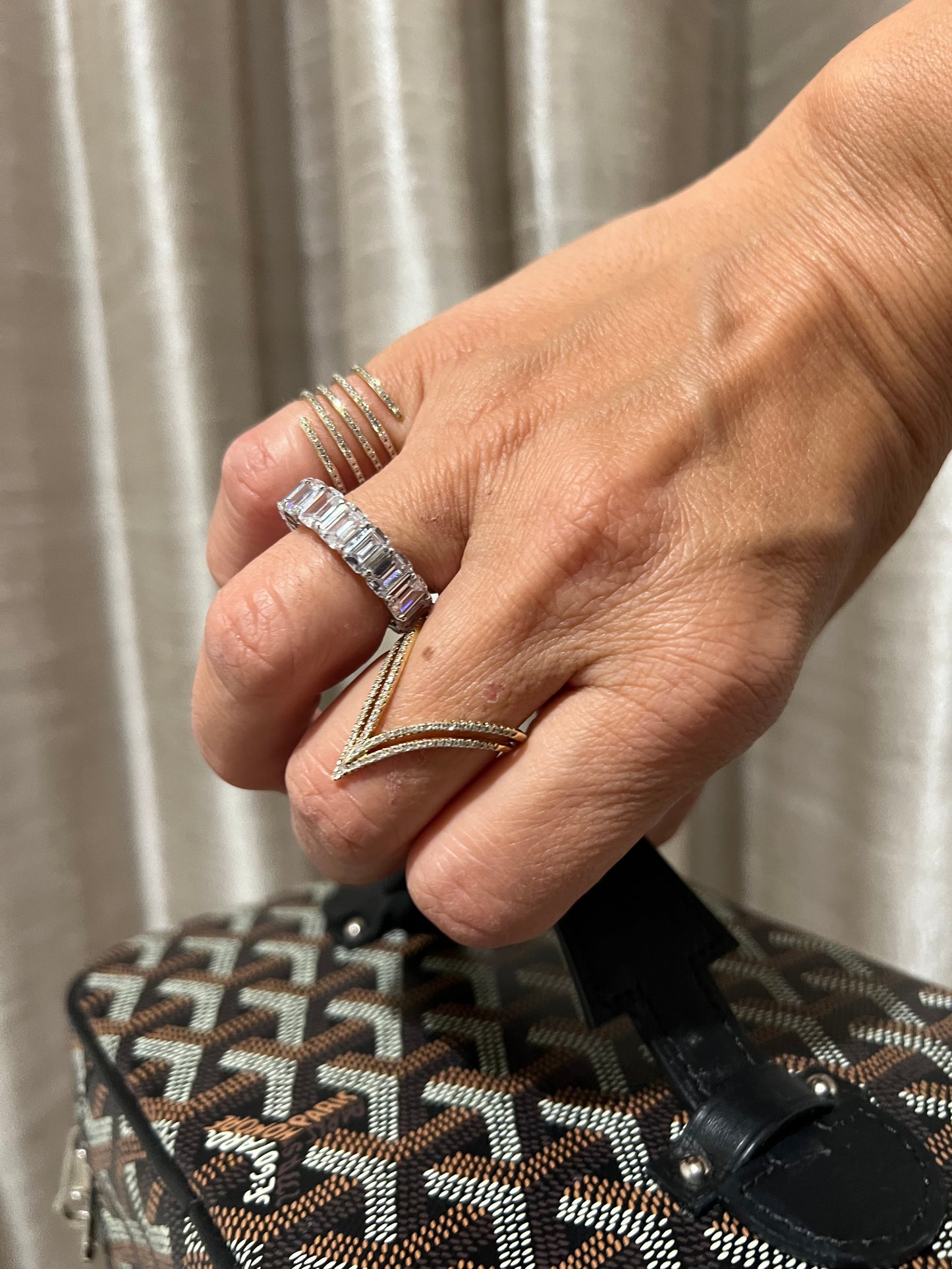 Diamond & Gold Coil Ring