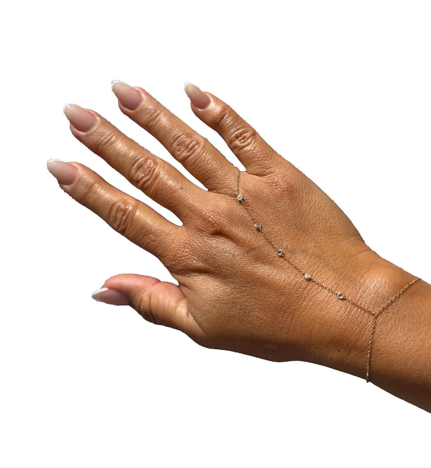Diamond & Gold Station Hand Chain