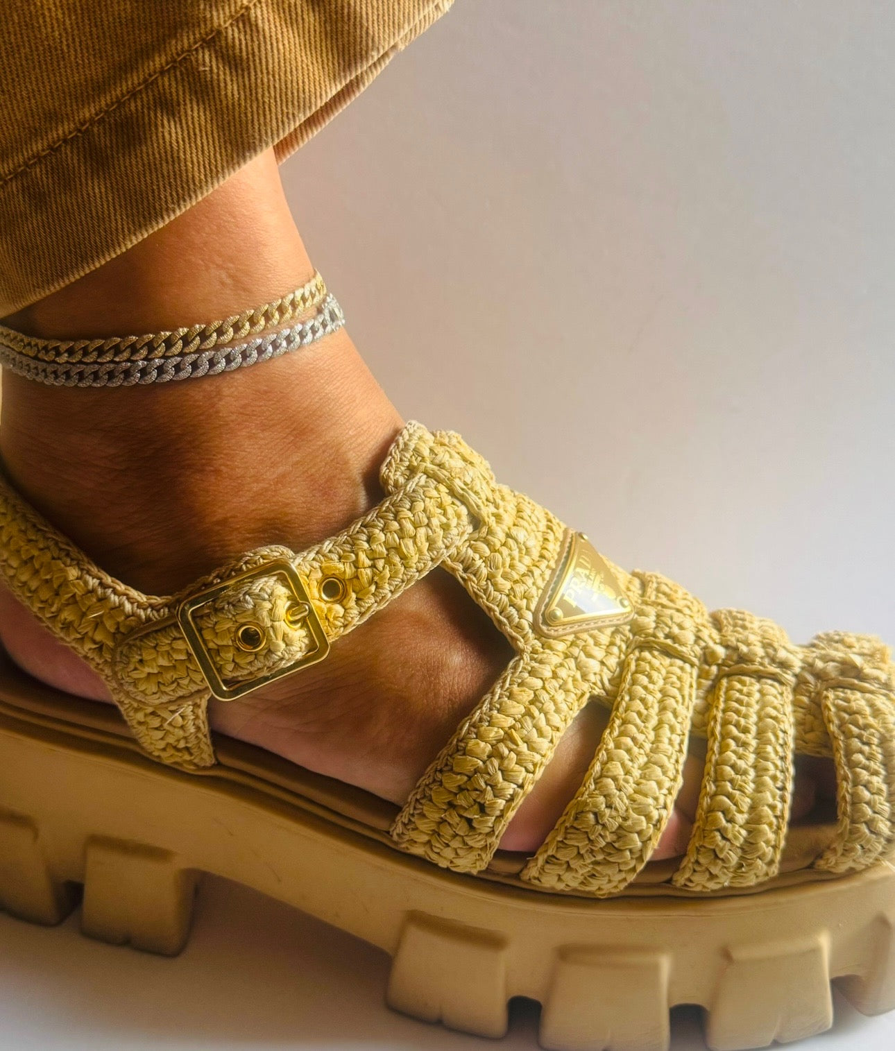 Diamond & White Gold Cuban Anklet