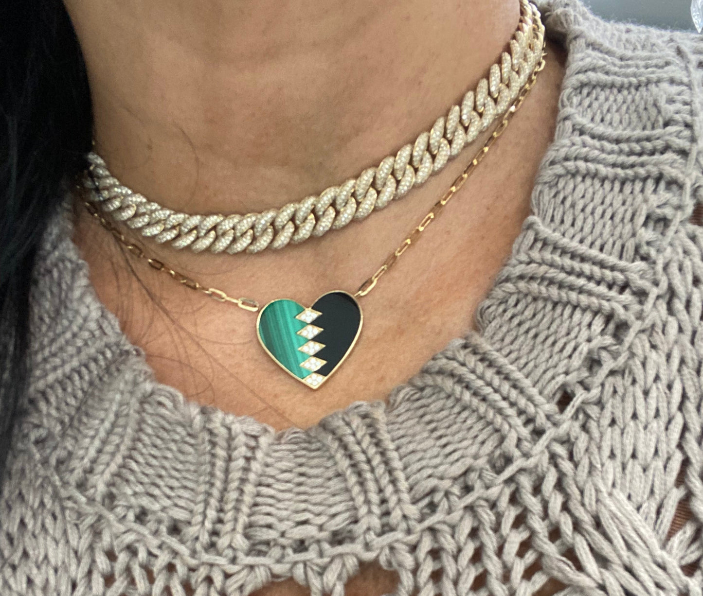 Diamond Cuban Choker Necklace