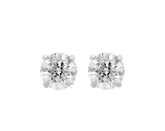 Diamond White Gold Stud Piercing Earrings