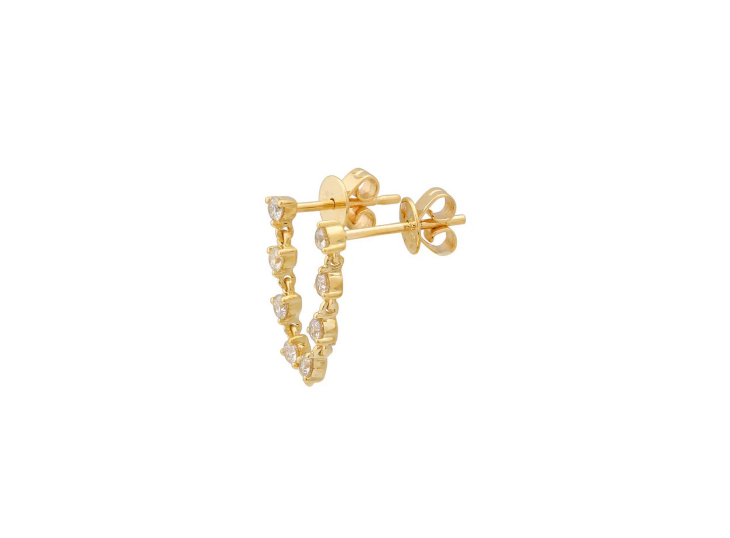Huggie Chain Earrings
