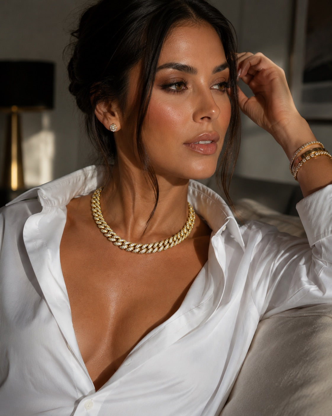 Diamond & Gold Cuban Necklace