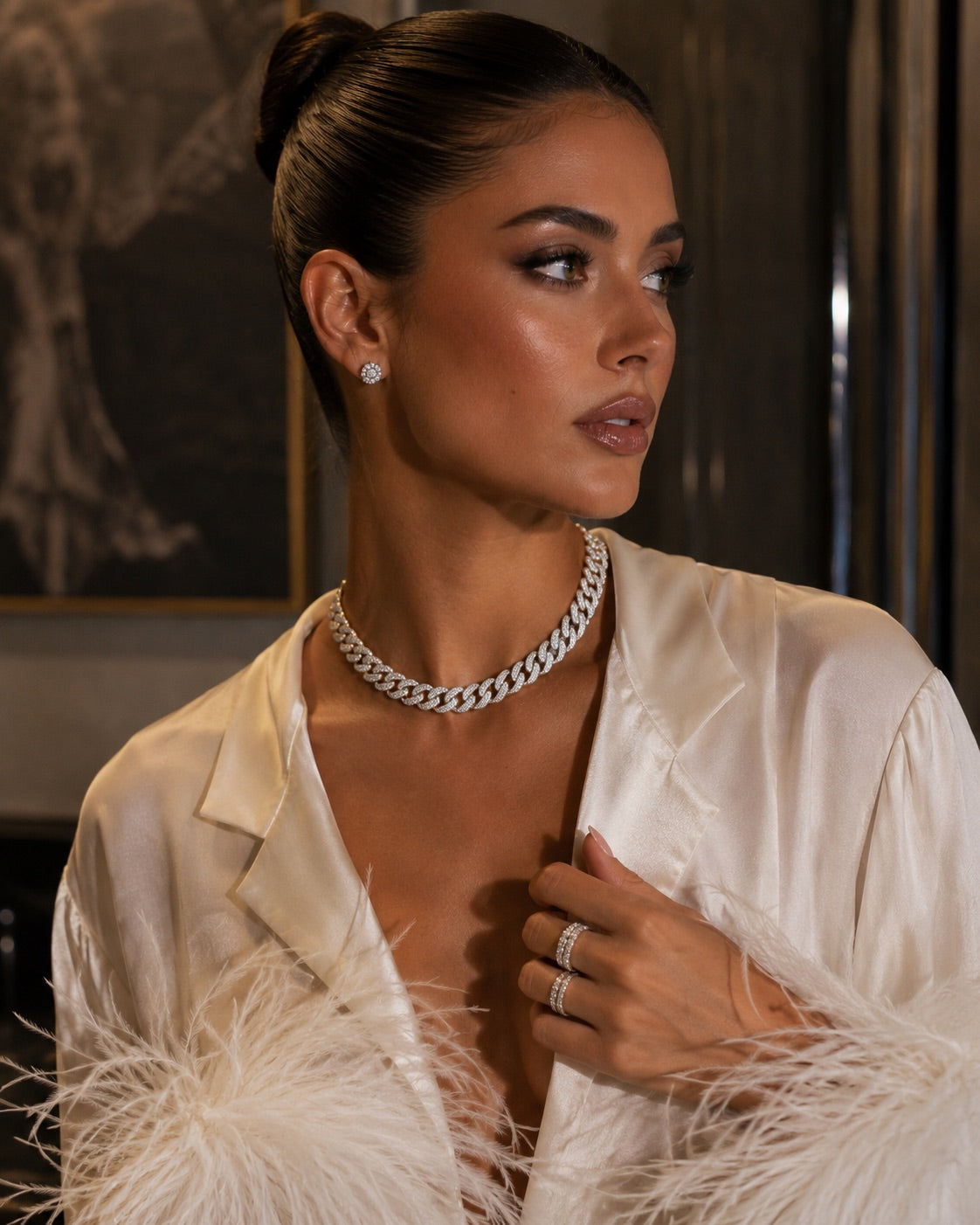 Diamond & White Gold Cuban Necklace