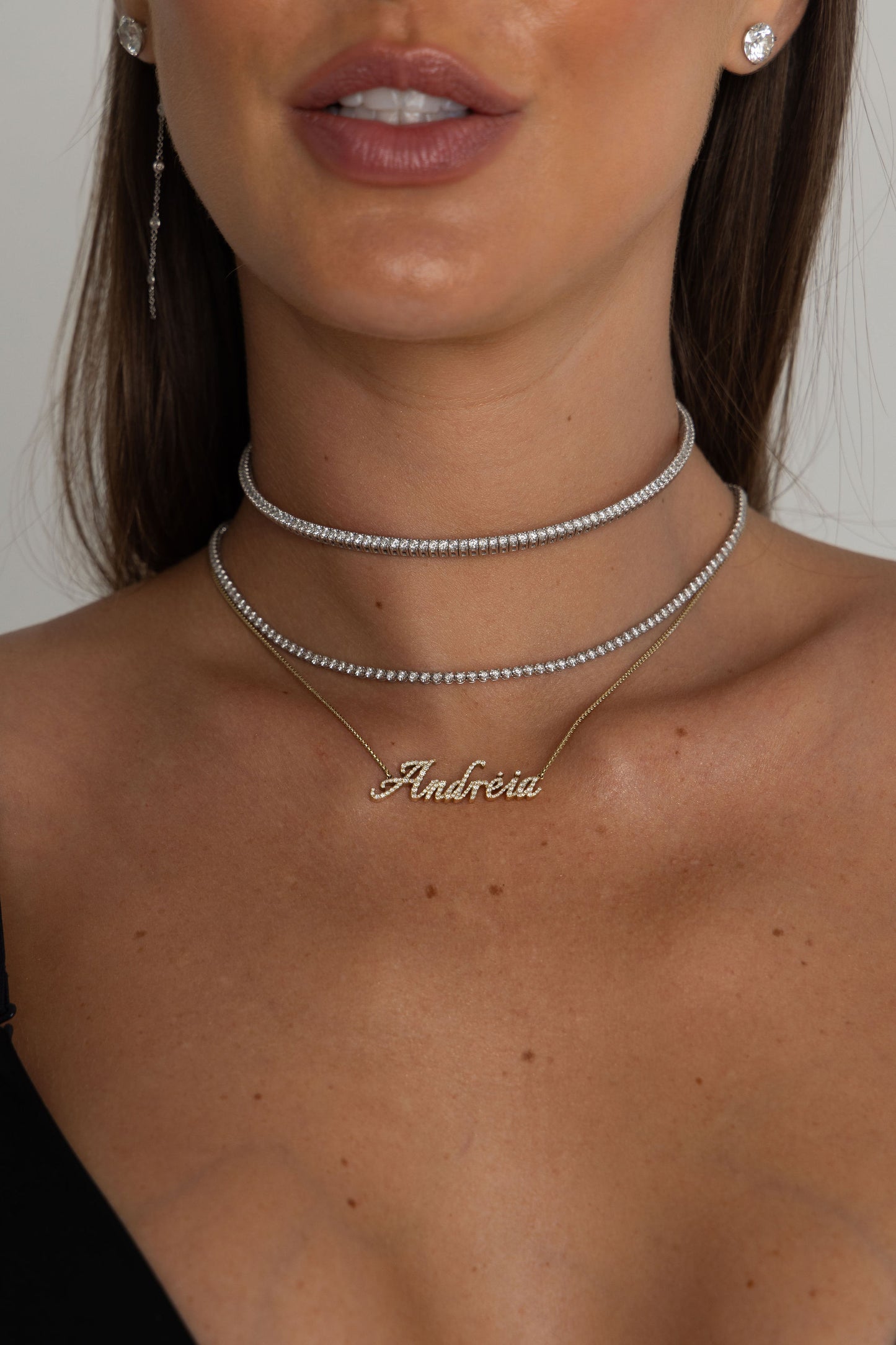 Diamond Customizable Name Gold Necklace