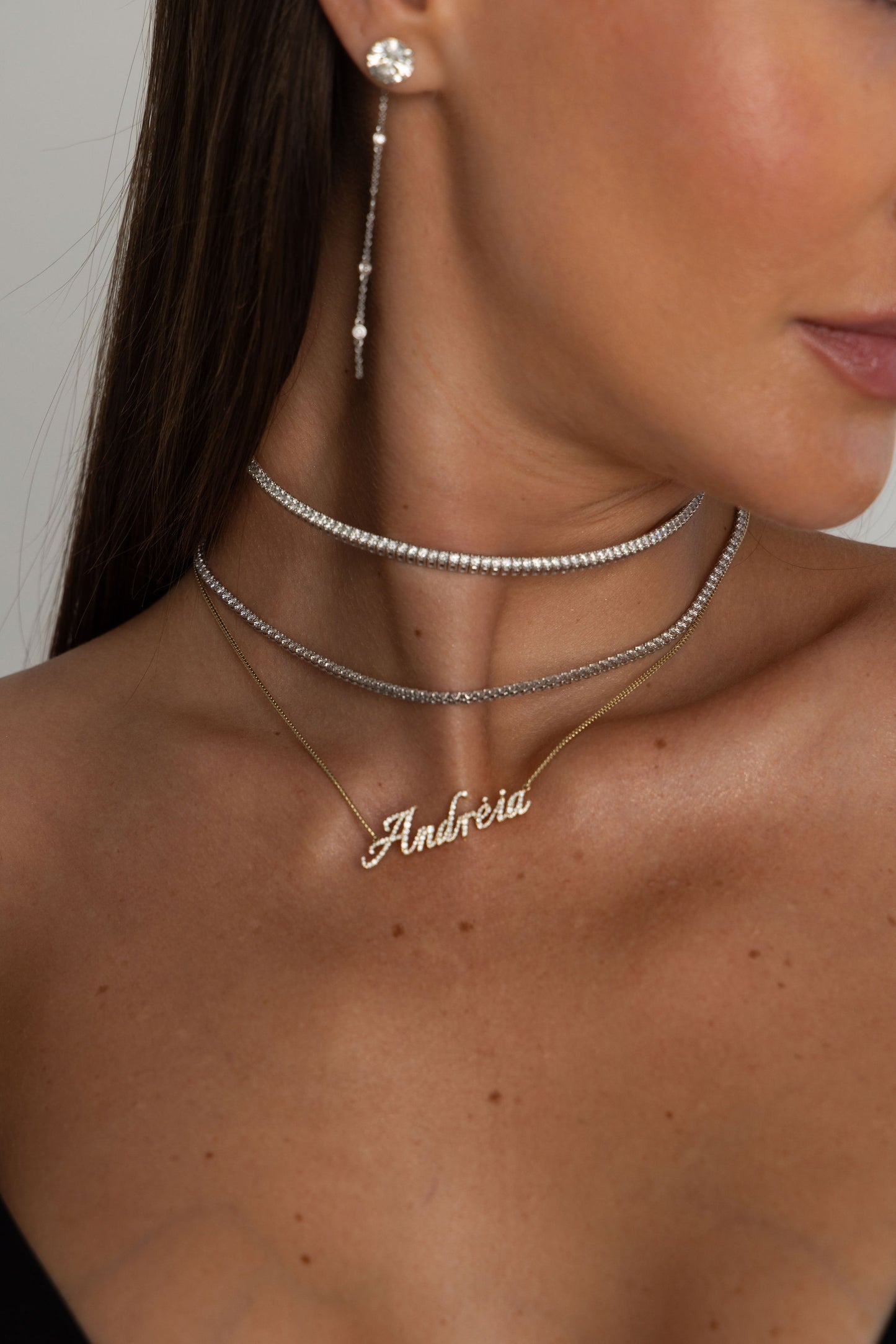 Diamond Customizable Name Gold Necklace