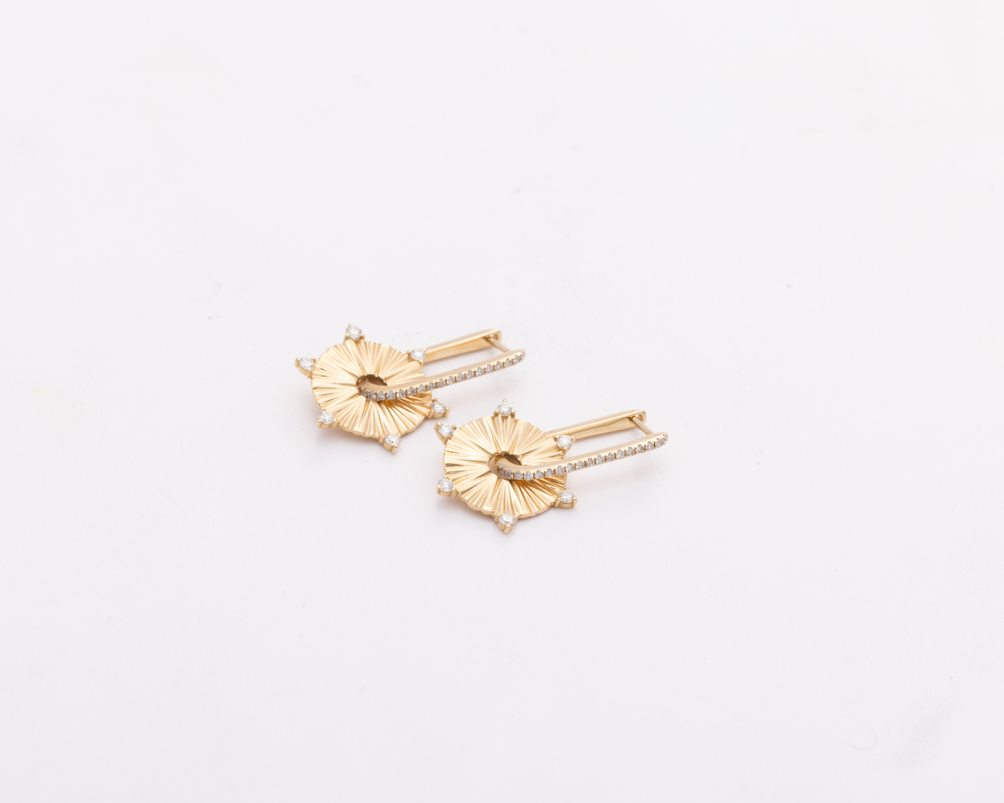 Diamond & Gold Star Earrings