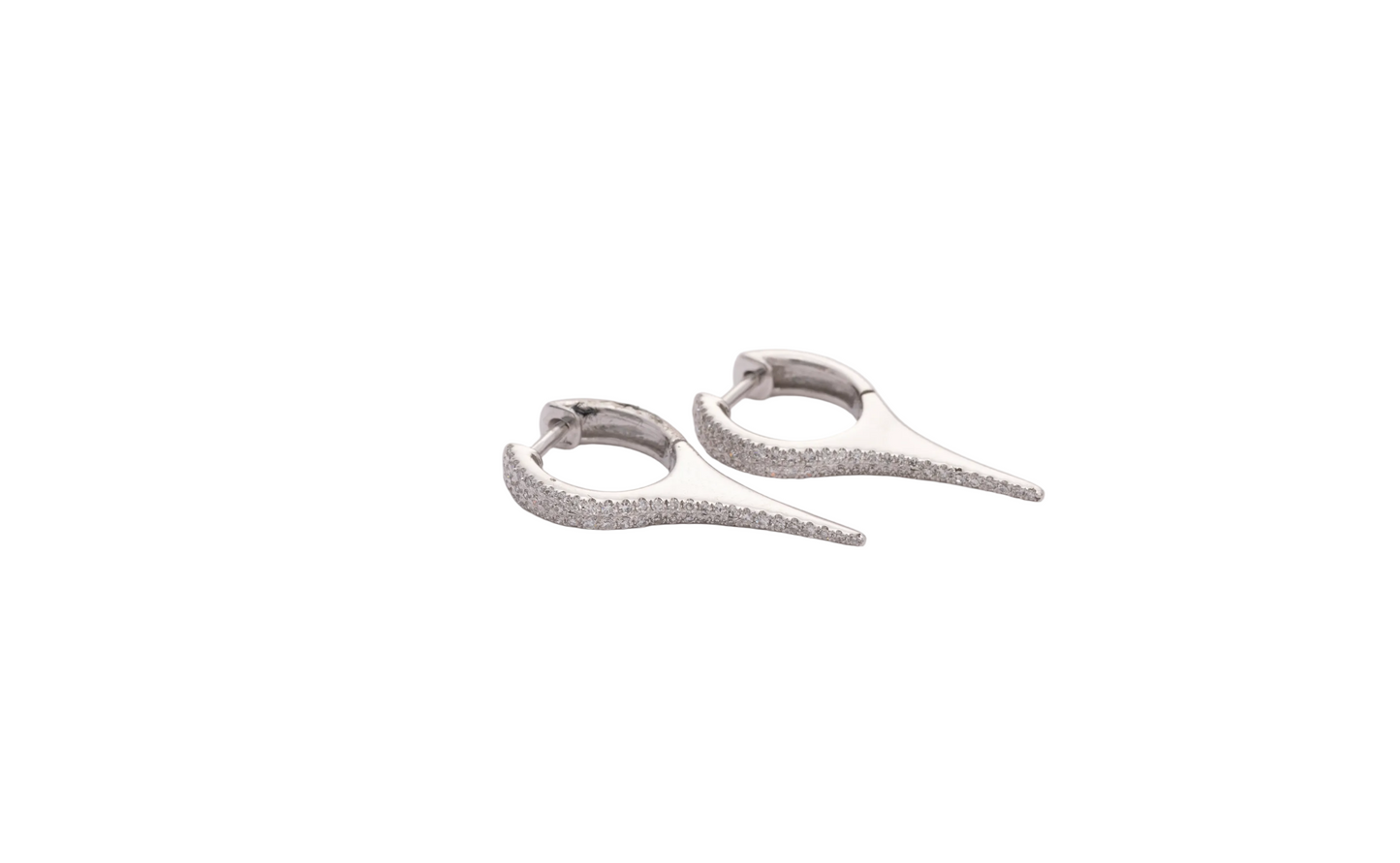 Diamond & White Gold Spike Earrings