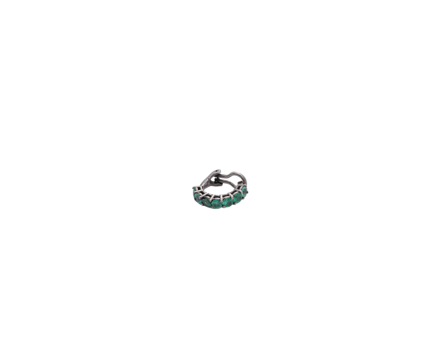 Black Rhodium & Emerald Ear Cuff