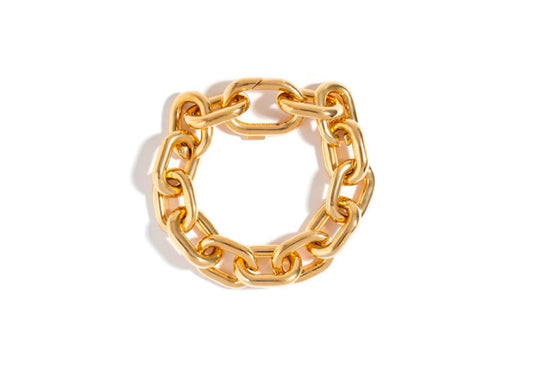 Yellow Gold Cuban Chain Bracelet