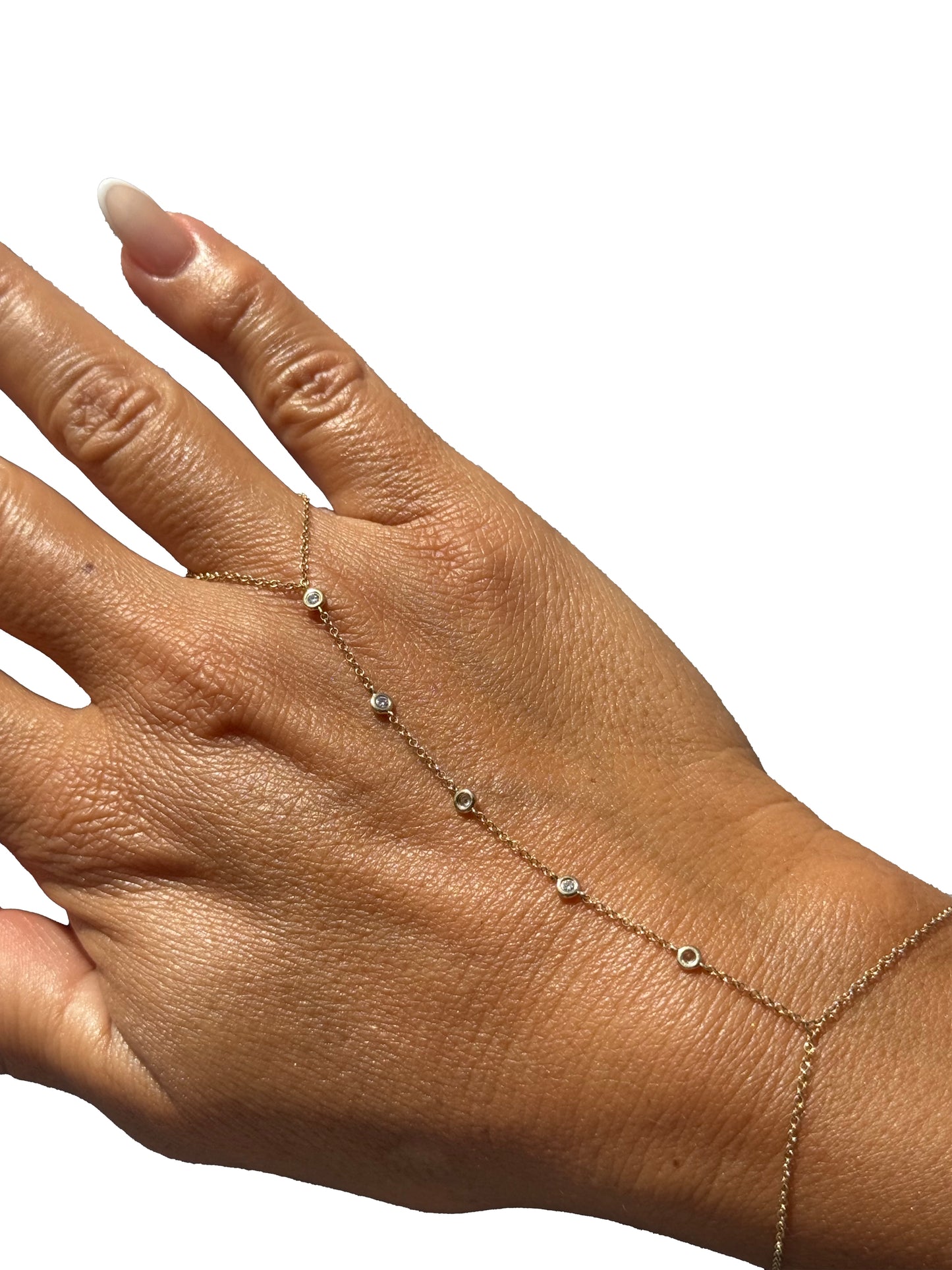 Diamond & Gold Station Hand Chain