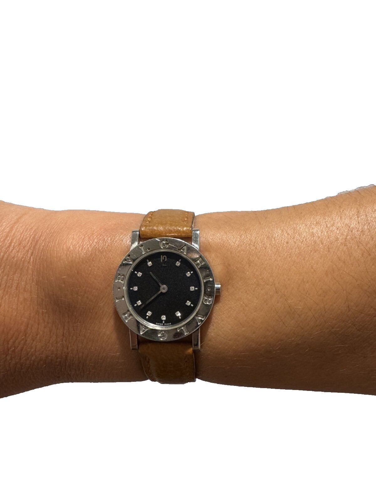 Bvlgari Stainless Steal Diamond Wrist Watch