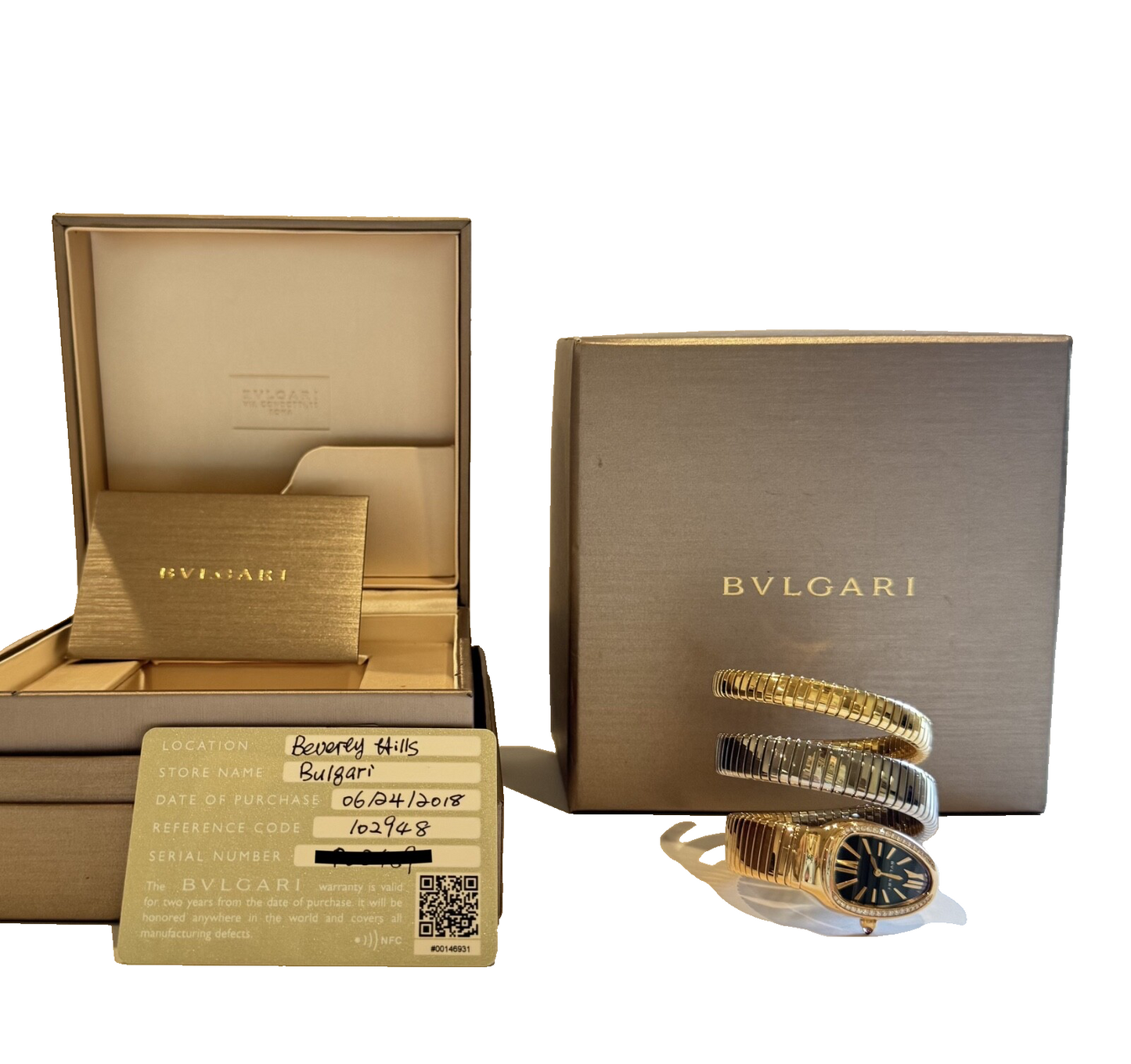 Bvlgari Serpenti Tubogas Diamond Wrist Watch