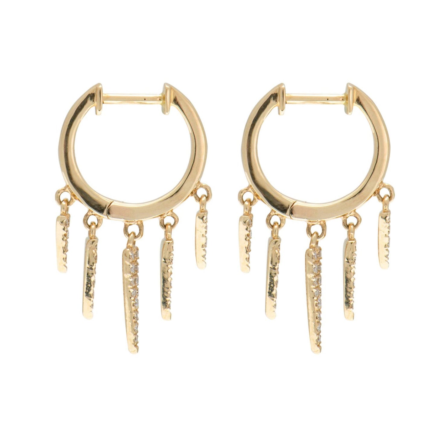 Diamond & Gold Dagger Earrings