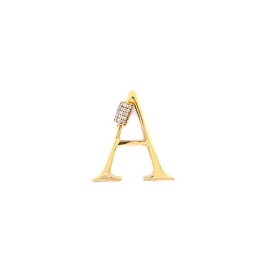 Gold & Diamond 'A' Charm