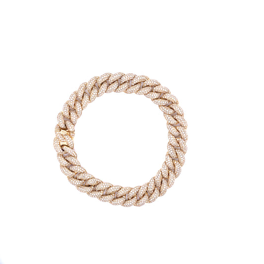 Gold & Diamond Cuban Bracelet