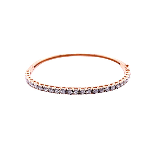 Rose Gold & Diamond Cuff Bracelet