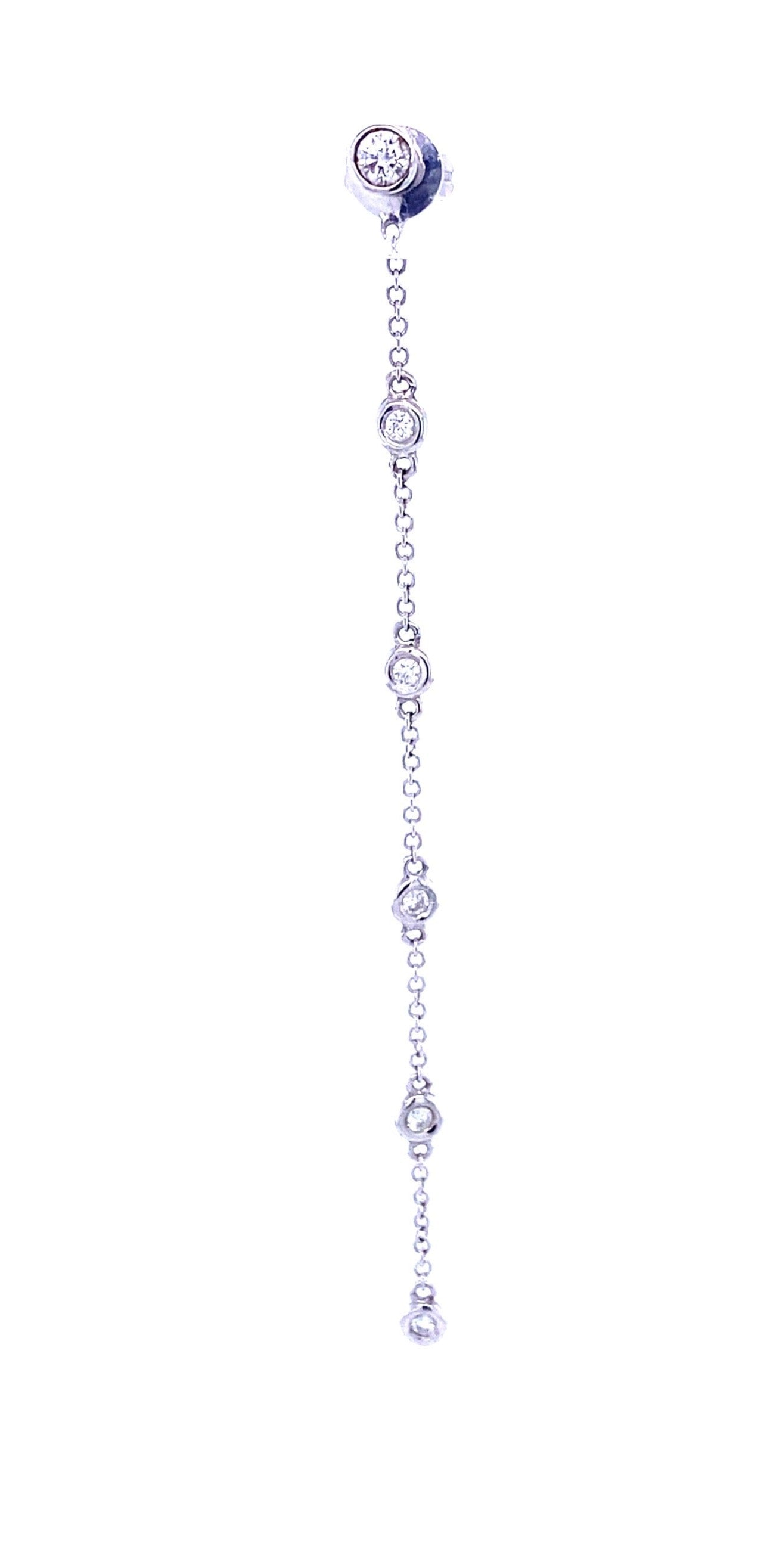 White Gold & Diamond Dangle Earring
