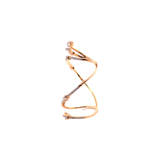 Diamond & Rose Gold Flexible Ring