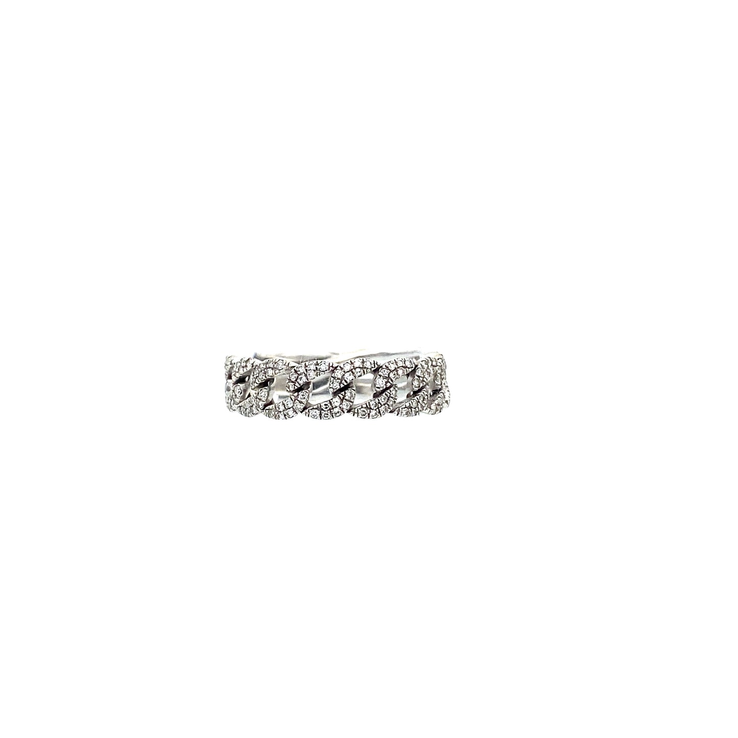 Diamond & White Gold Cuban Ring