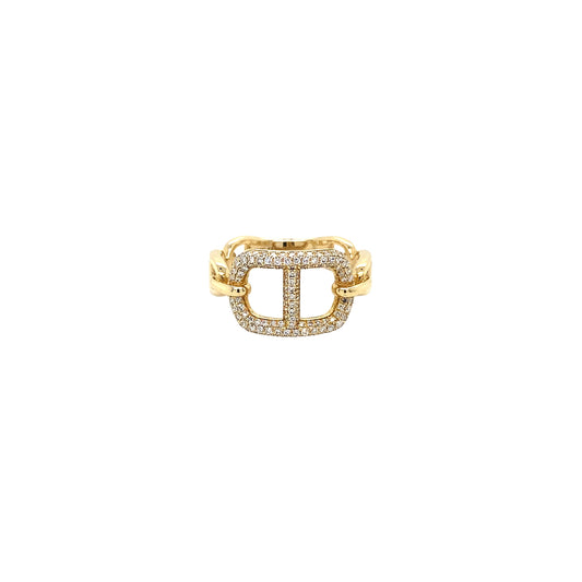 Diamond & Gold Anchor Ring