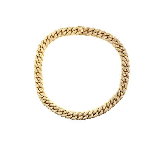 Diamond & Gold Cuban Necklace